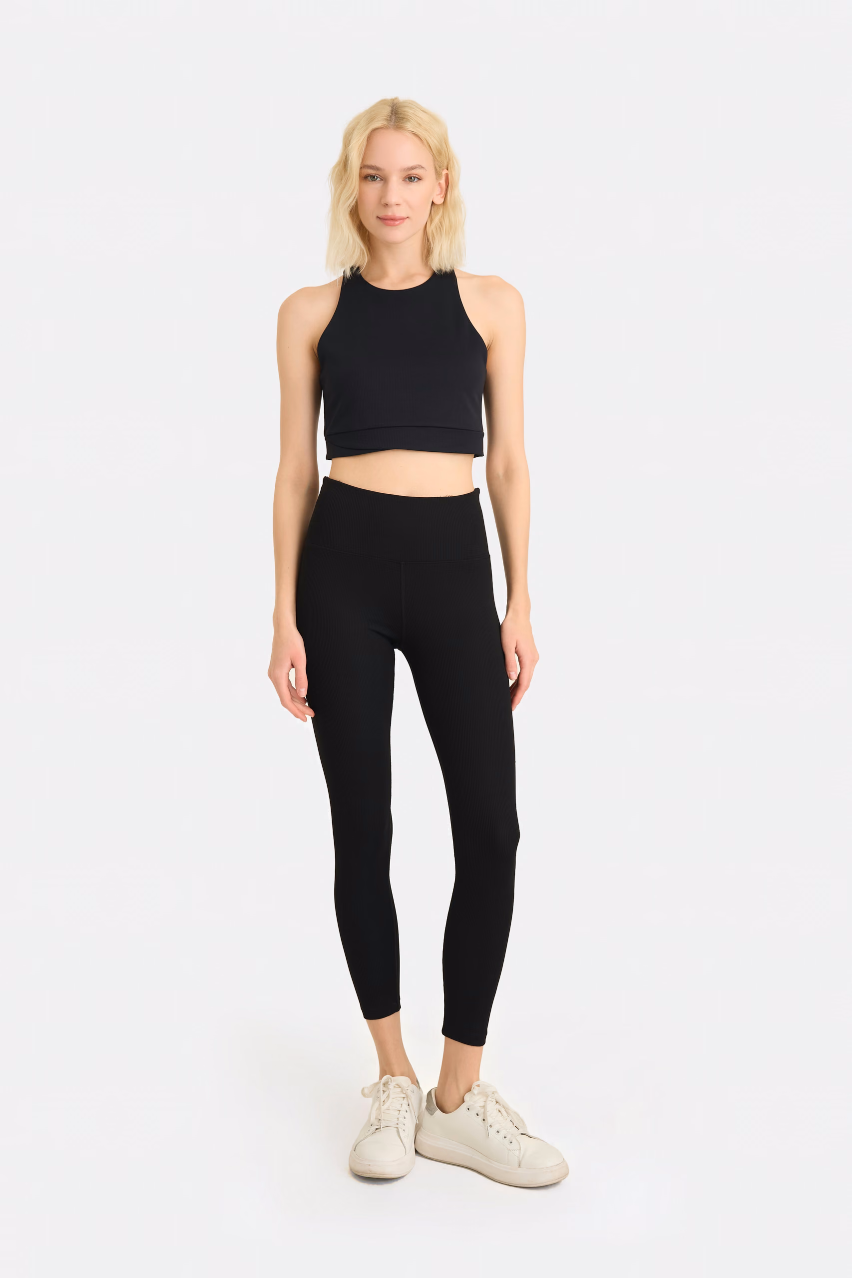 Leggings neri tinta unita