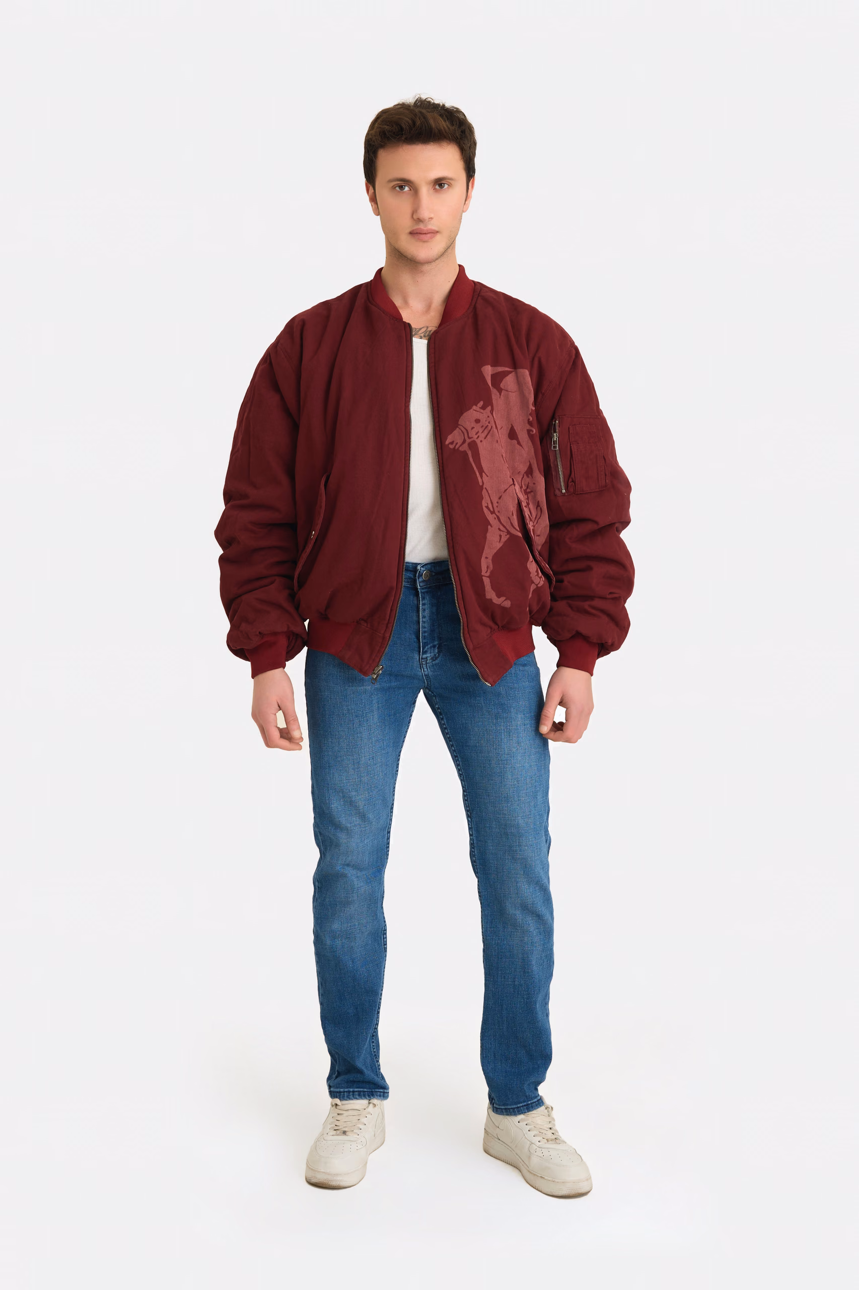 Bomber reversibile bordeaux