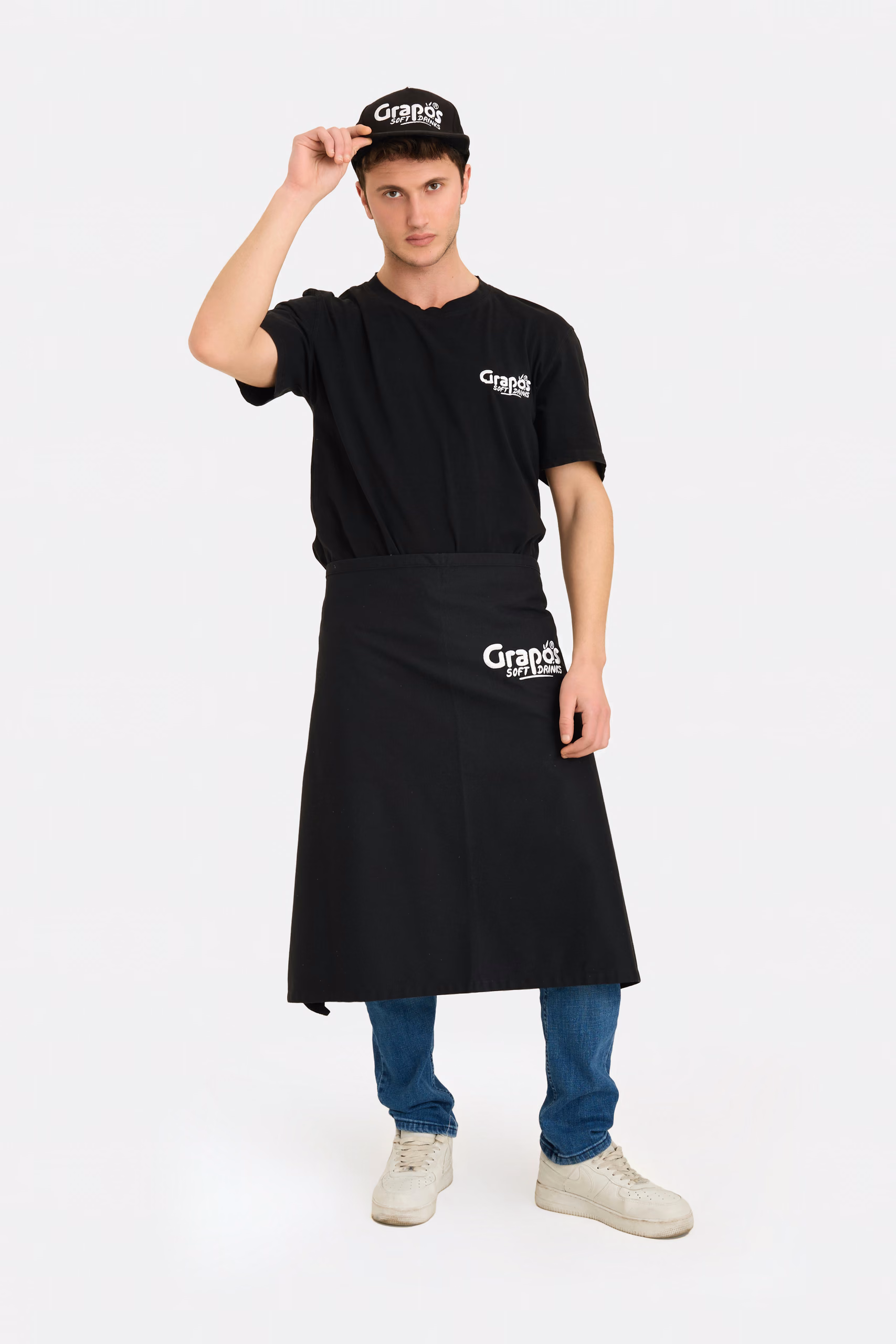 Schwarze Cap – gedrucktes Firmenlogo