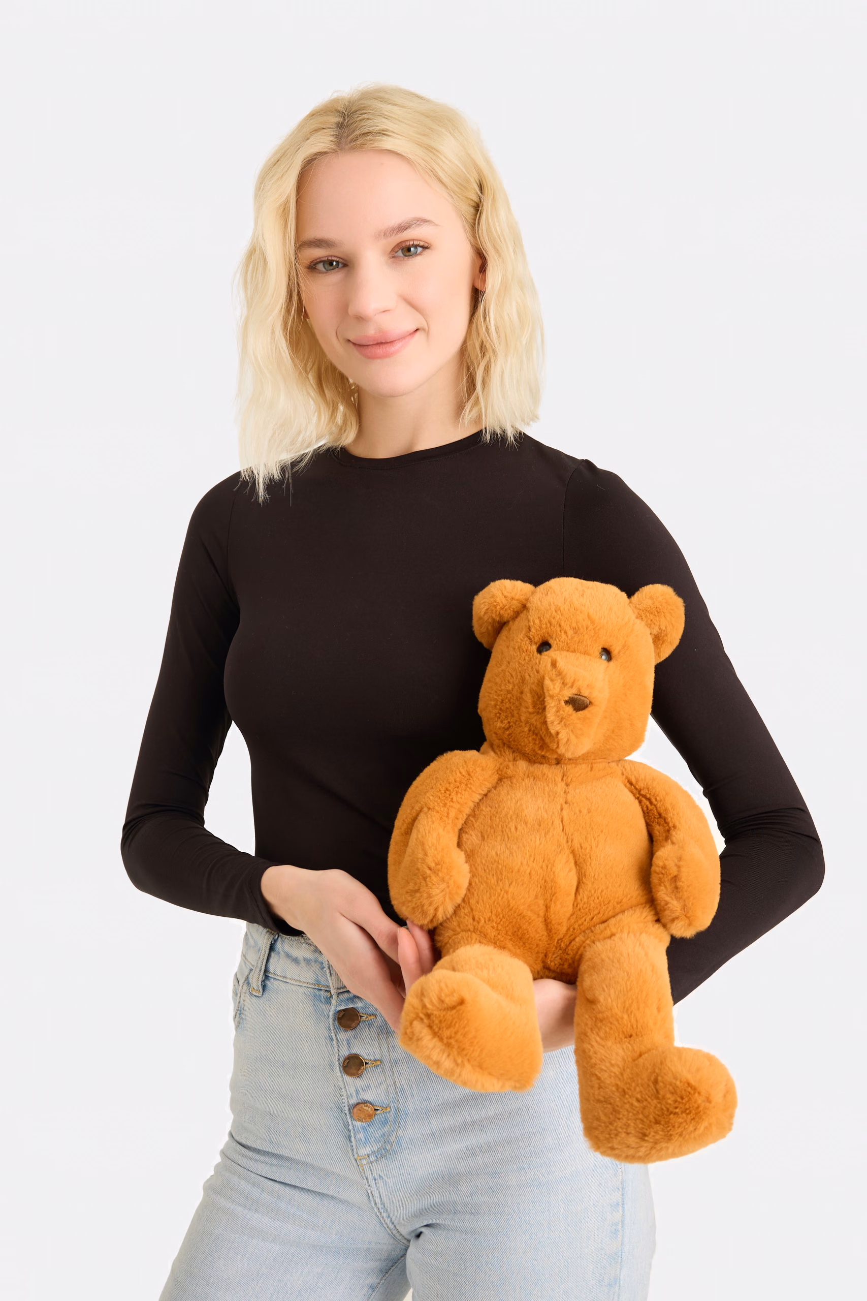 Karamellfarbener Teddybär-Plüschrucksack